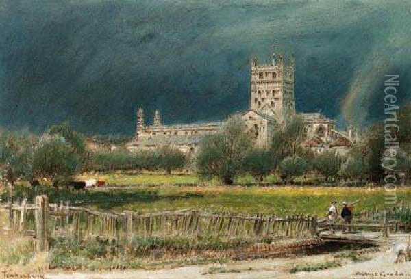 Tewkesbury, Gloucestershire Oil Painting - Albert Goodwin