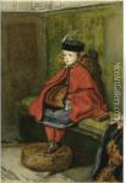 My First Sermon Oil Painting - Sir John Everett Millais