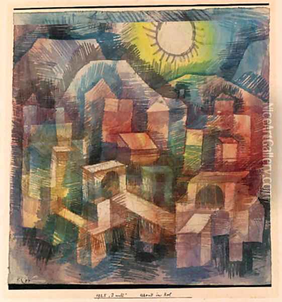Abend in Bol Oil Painting - Paul Klee