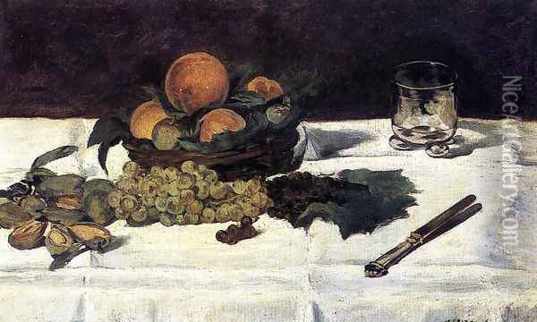 Fruit on a Table Oil Painting - Edouard Manet