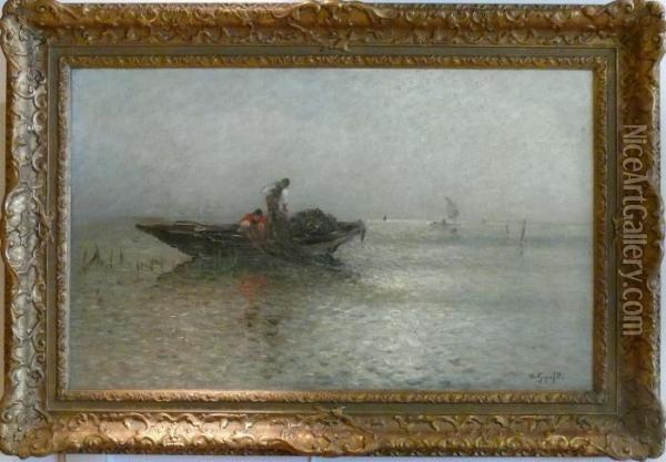 Fiskare I Gramulet Vader. Oil Painting - Wilhelm von Gegerfelt