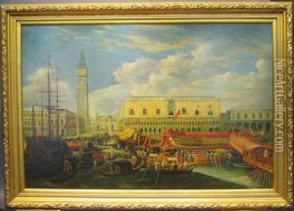 Ducal Palace, Venice Oil Painting - Nicolas Bertin