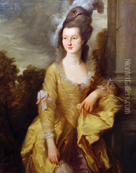 Portrait Of The Hon. Mrs Graham Oil Painting - Thomas Gainsborough