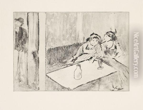 Maupassant, Guy De. La Maison Tellier Oil Painting - Edgar Degas