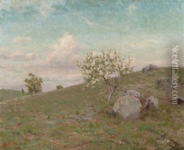 Hillside Landscape Oil Painting - Charles Foster