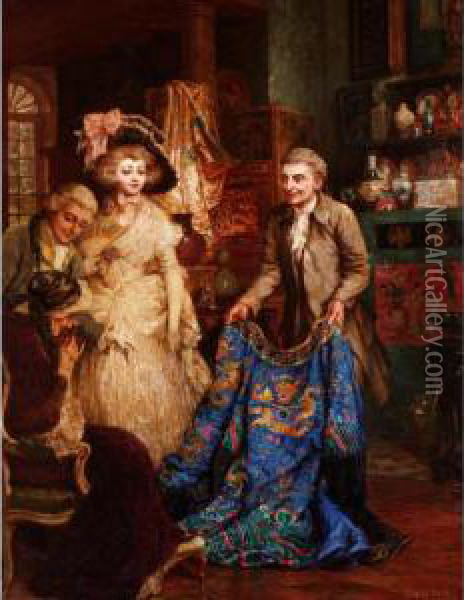 The Mandarin's Coat Oil Painting - Herbert Sidney