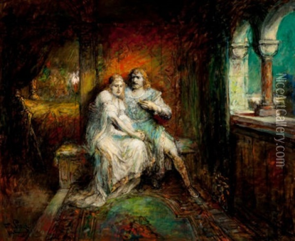 Lohengrin: Act Iii Oil Painting - Ferdinand Leeke
