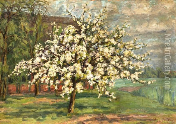 Bluhender Obstbaum Oil Painting - Emmy Meyer