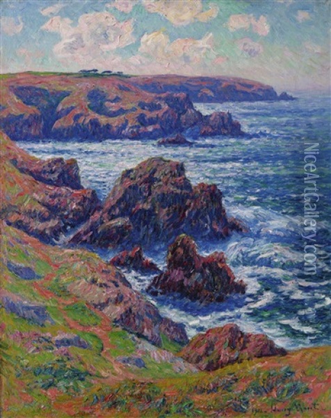 La Terre De Cleden, Point Du Raz, Finistere Oil Painting - Henry Moret
