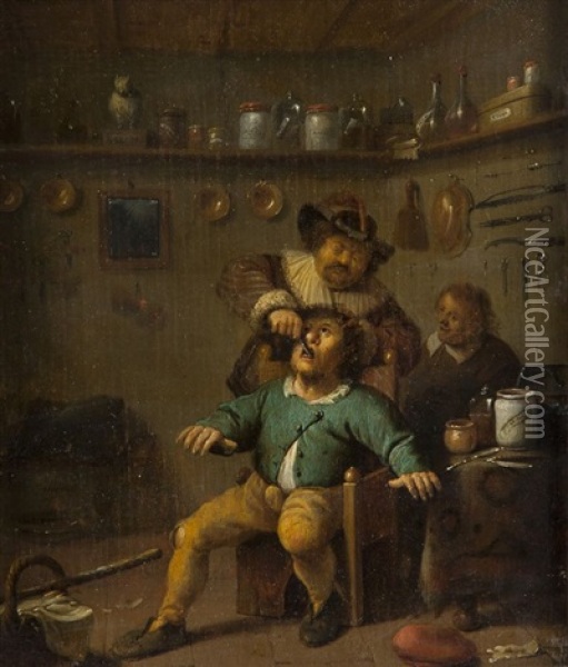 L'arracheur De Dents Oil Painting - Pieter de Bloot