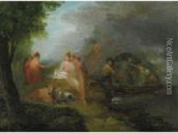 Il Giudizio Di Paride Oil Painting - Giuseppe Bernardino Bison
