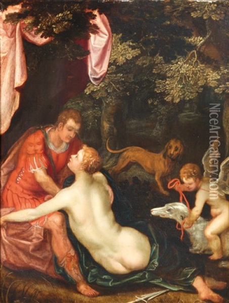 Adonis Et Venus Oil Painting - Jan Van Balen
