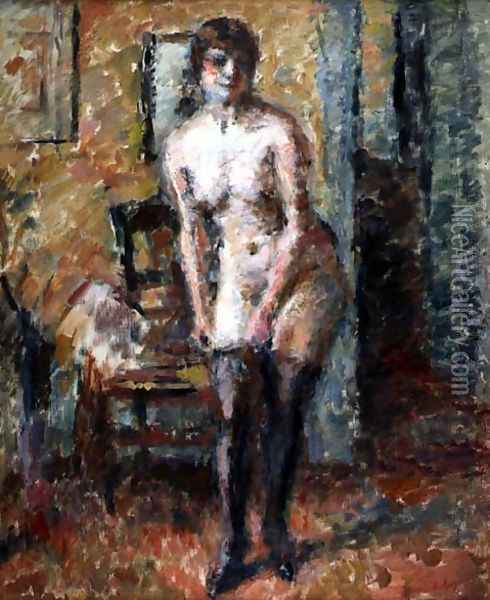 Woman Dressing Oil Painting - Charles Francois Prosper Guerin