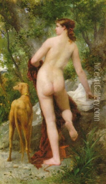Diana, The Huntress Oil Painting - Emile Levy