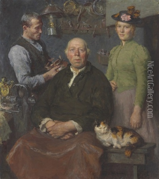 The Smithy Oil Painting - Gari Melchers