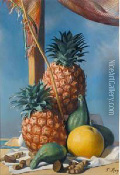 Les Ananas Oil Painting - Pierre Roy