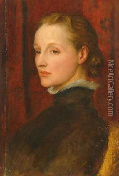 Mrs G. F. Watts (Mary Seton Fraser Tytler) 1887 Oil Painting - George Frederick Watts