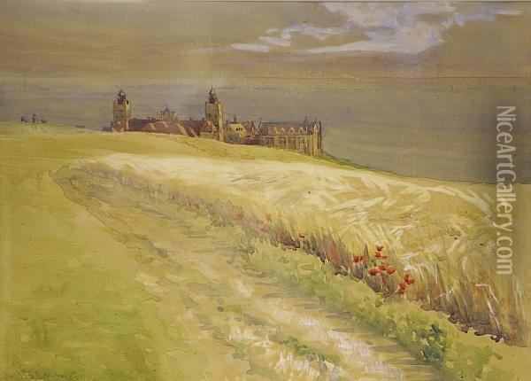 A Castle On The Angus Coast Oil Painting - William Bradley Lamond