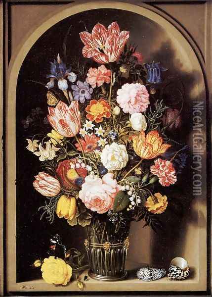 Vase of Flowers Oil Painting - Ambrosius the Elder Bosschaert