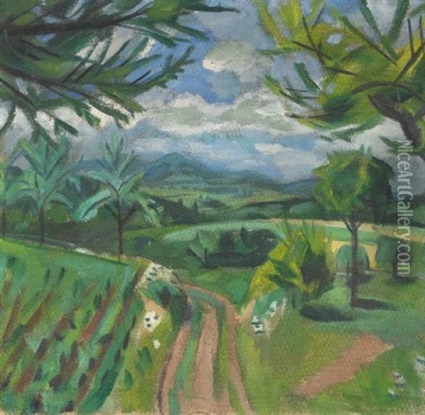 Westfalische Landschaft Oil Painting - Adolf Erbsloeh