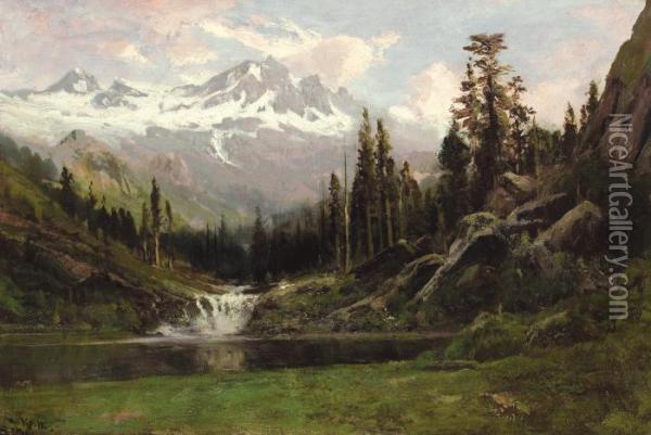View Of Mount Shasta Oil Painting - William Keith