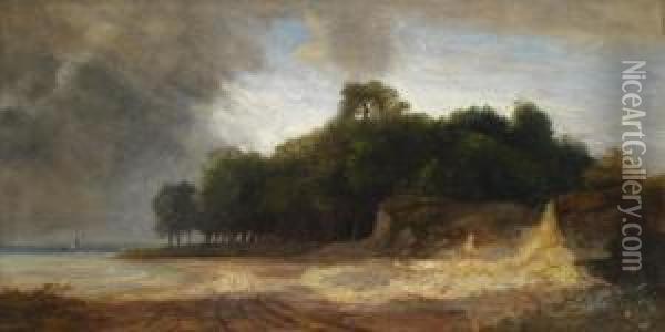 Stormylandscape Oil Painting - Schleich Eduard I & Bach Alois