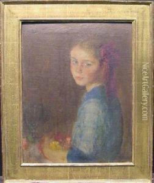 Portrait Of A Young Girl Oil Painting - Charles Webster Hawthorne