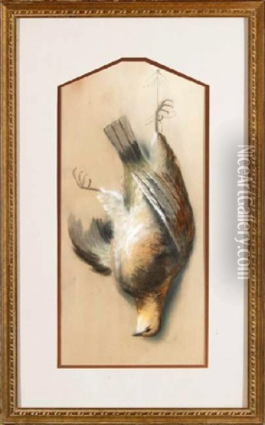 Nature Morte, Prarie Chicken Oil Painting - Achille Perelli