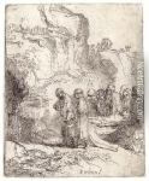 Christ Carried To The Tomb Oil Painting - Rembrandt Van Rijn