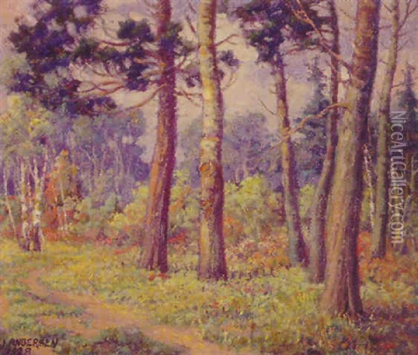 Indiana Landscape Oil Painting - Martinus Andersen