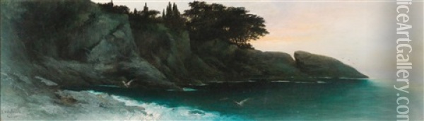 Capri Oil Painting - Karl Wilhelm Diefenbach