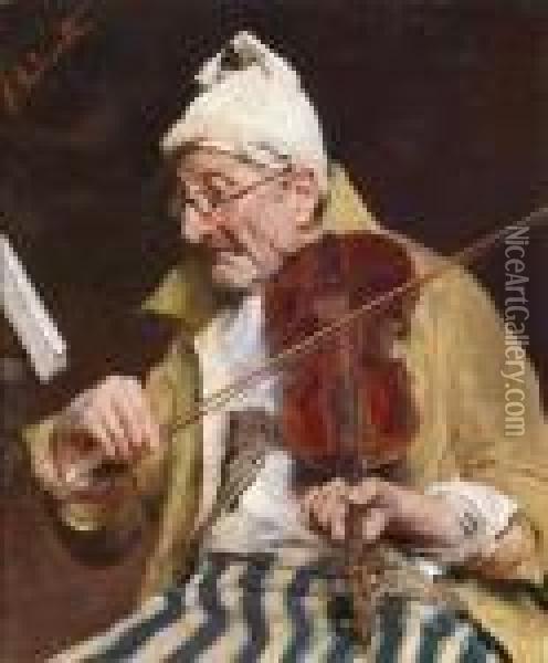 Der Geigenspieler Oil Painting - Federico Andreotti