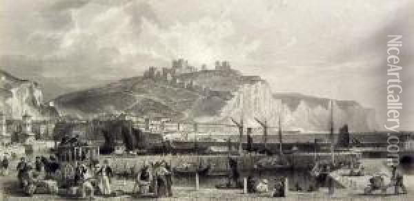 View Of Dover From Western Heights Oil Painting - Thomas Abiel Prior