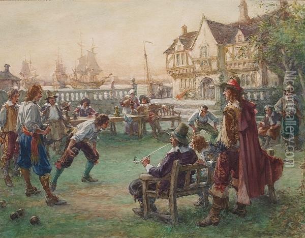 In Good King Charles' Golden Days Oil Painting - Arthur David Mccormick