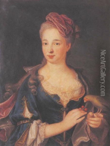 Portrait De Madame De Chateaurenard Oil Painting - Joseph Cellony