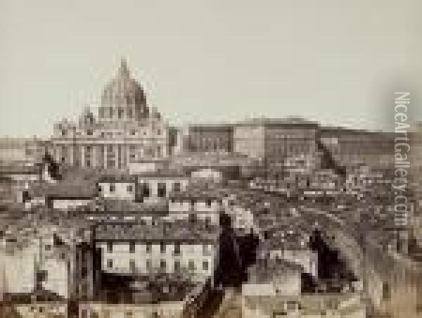 The Vatican Oil Painting - Pietro Dovizielli