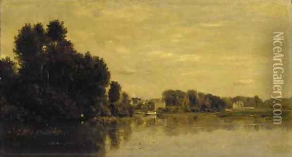 Bords de l'Oise 2 Oil Painting - Charles-Francois Daubigny