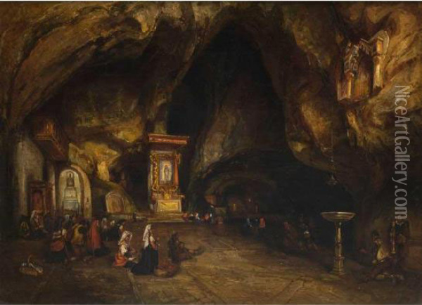 Chiesa Di Santa Rosalia Oil Painting - Giacinto Gigante