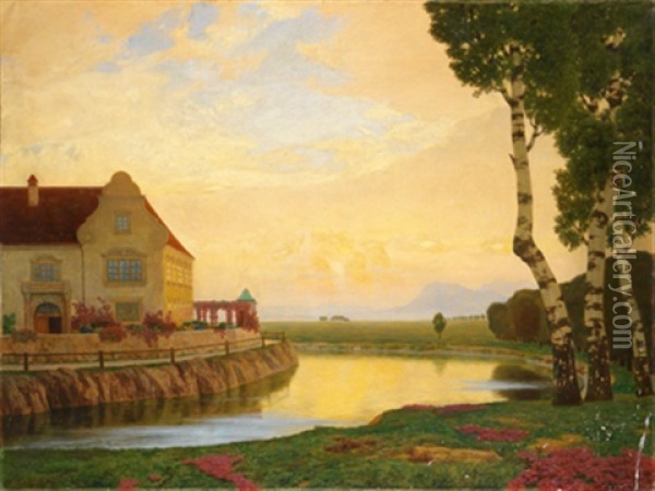 Herrenhaus Oil Painting - Eduard Kasparides