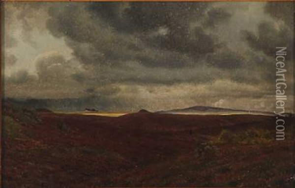 Hilly Landscape Oil Painting - Vilhelm Peter Karl Kyhn