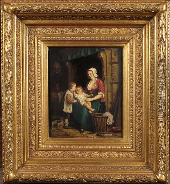Maternite Oil Painting - Henri de Braekeleer