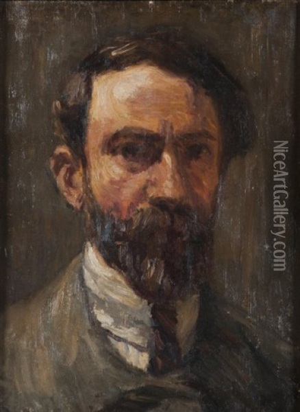 Autoportrait Oil Painting - Jean Joseph Marie Alphonse Moutte