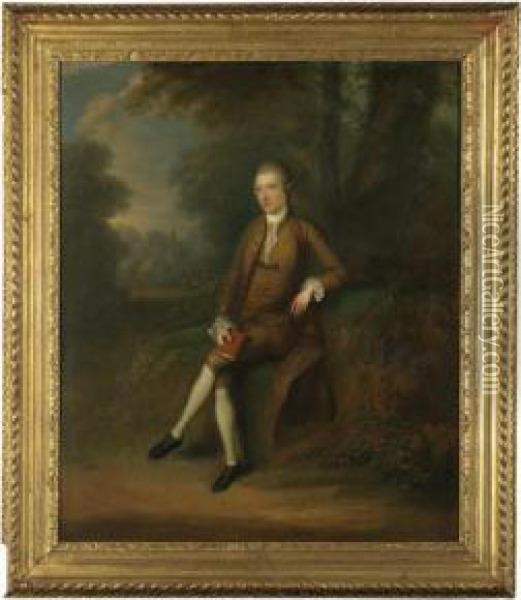 Portrait Of Hercules Rowley, 2nd Viscount Langford(1737-1796) Oil Painting - Robert Hunter