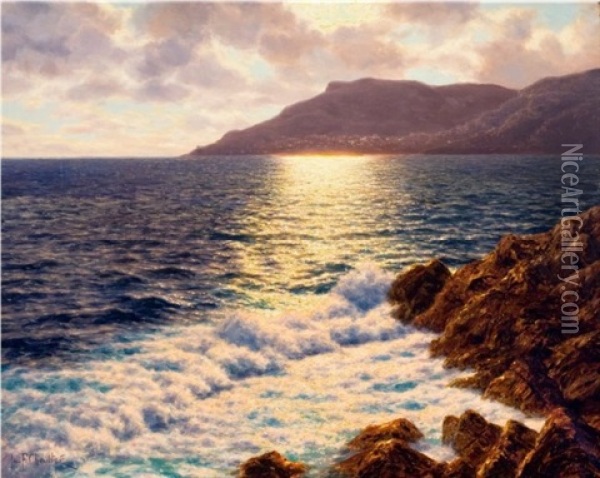 Vue Sur Monte Carlo Oil Painting - Ivan Fedorovich Choultse