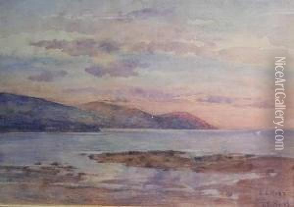 Sunset Cove Oil Painting - Charles Eugene Moss