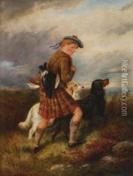 Returning From The Hunt Oil Painting - James Hardy