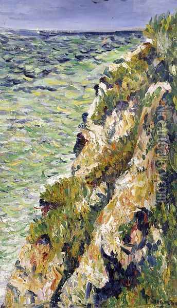Port-en-Bessin, a Cliff Oil Painting - Paul Signac