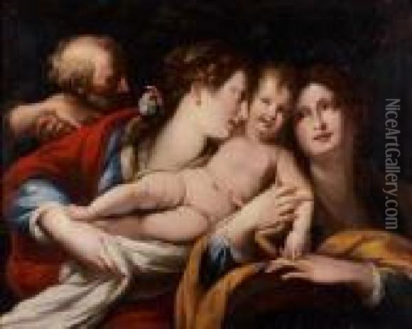 Mariage Mystique De Sainte Catherine Oil Painting - Giulio Cesare Procaccini