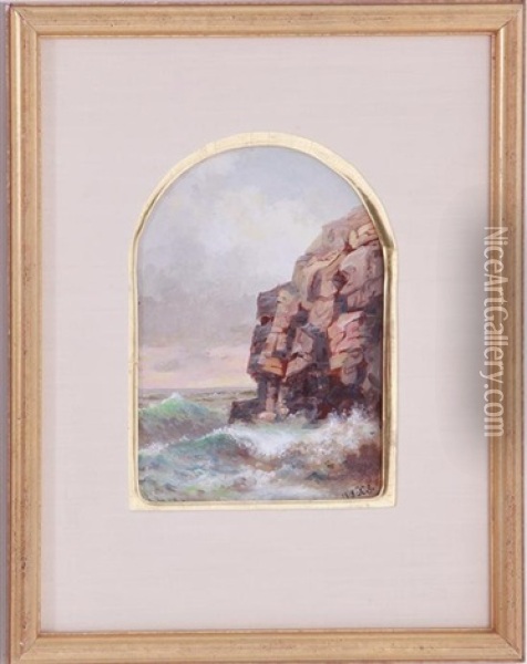 Rocky Coast Maine Oil Painting - Xanthus Russell Smith