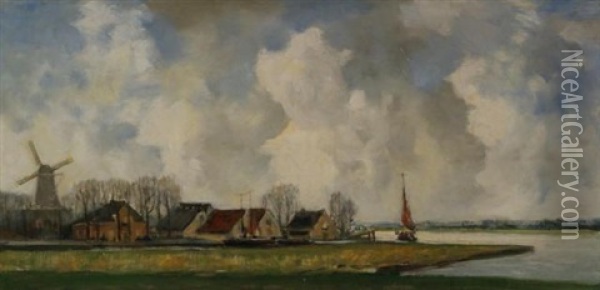 Landscape Oil Painting - Louis Willem Van Soest
